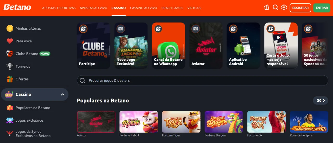 Betano homepage