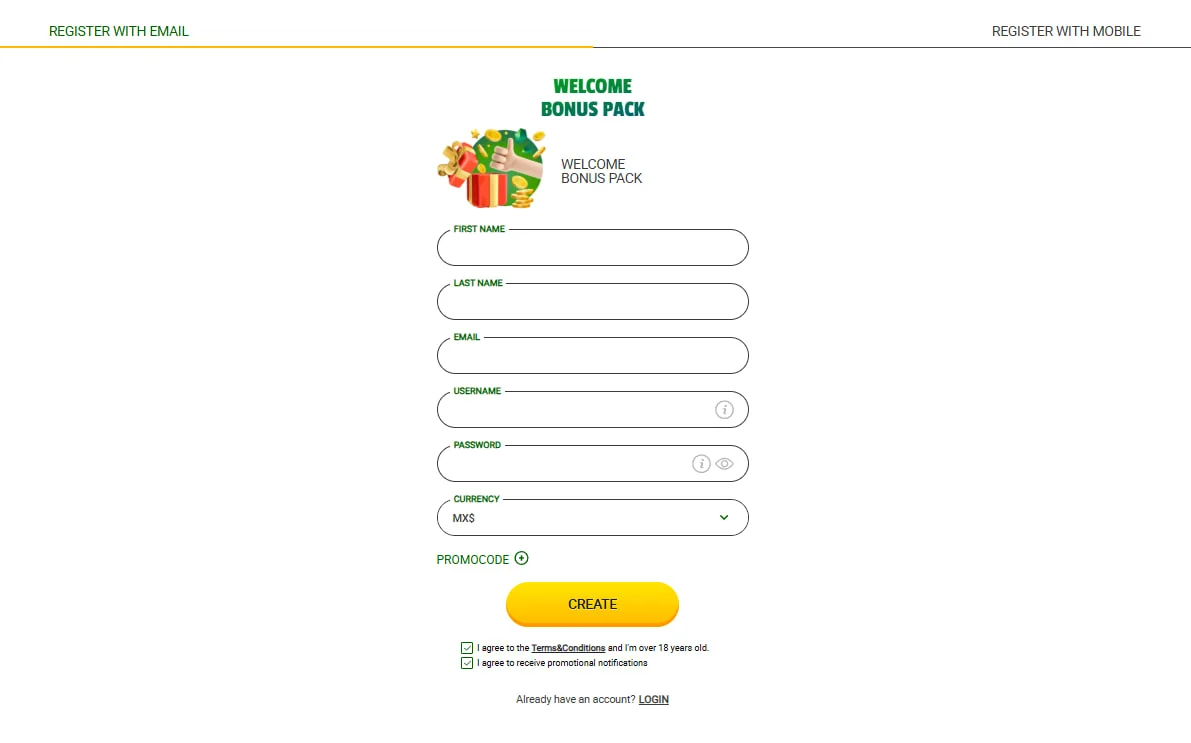 Brazino777 registration process