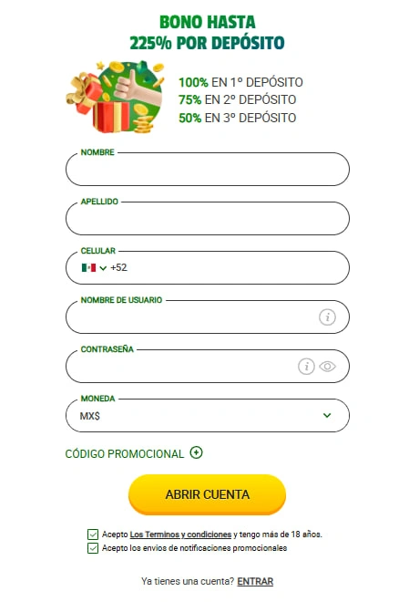 Registro en Brazino777 Casino con número de teléfono