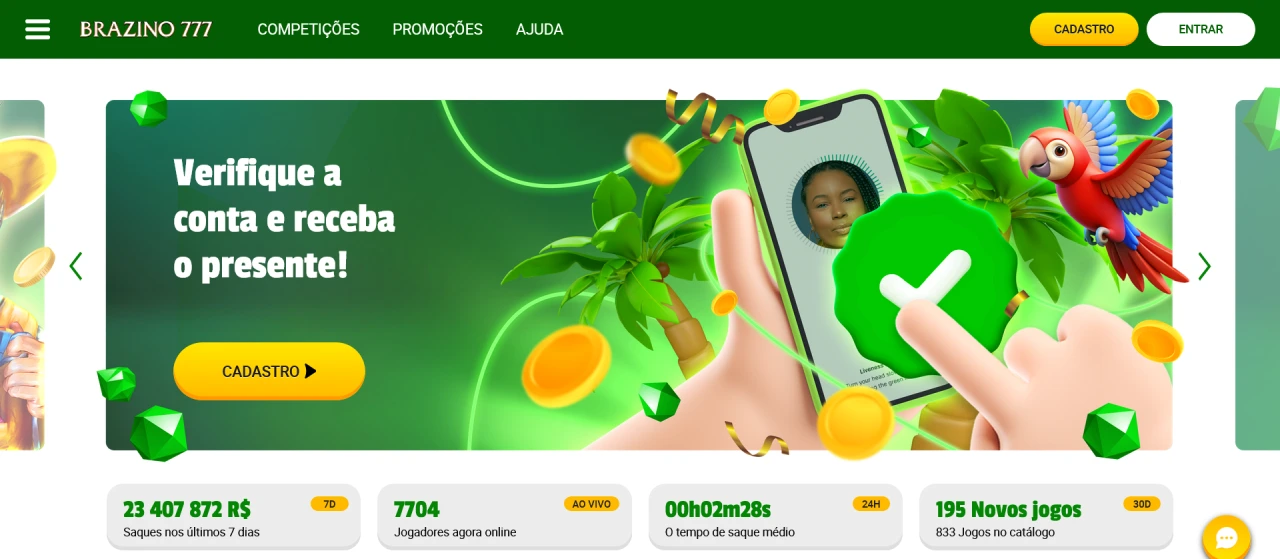 Brazino777 Cassino página inicial