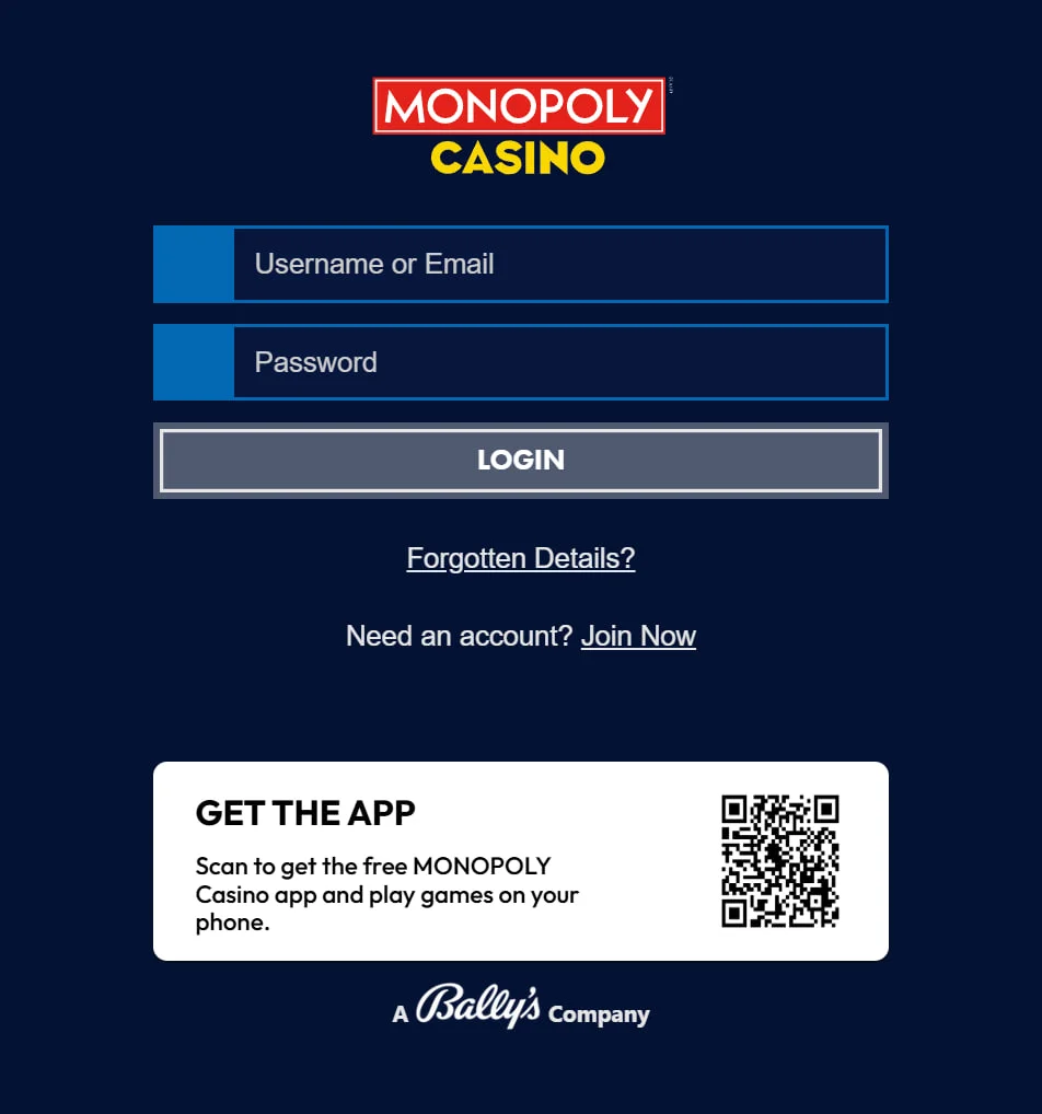 Login to Monopoly Casino