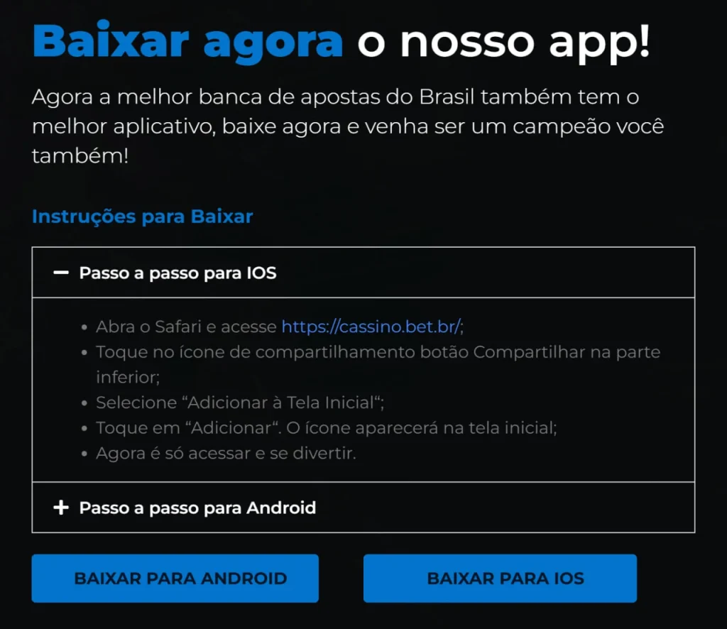 Aplicativo do Cassino PIX