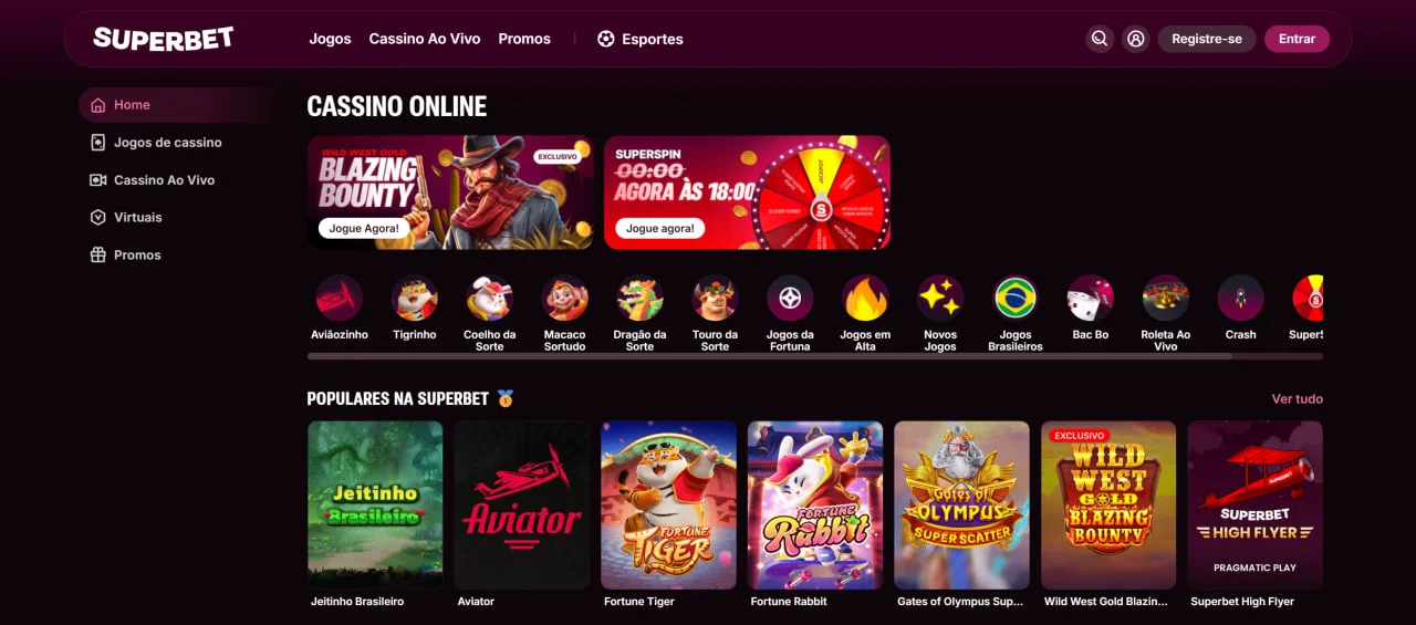 Superbet homepage