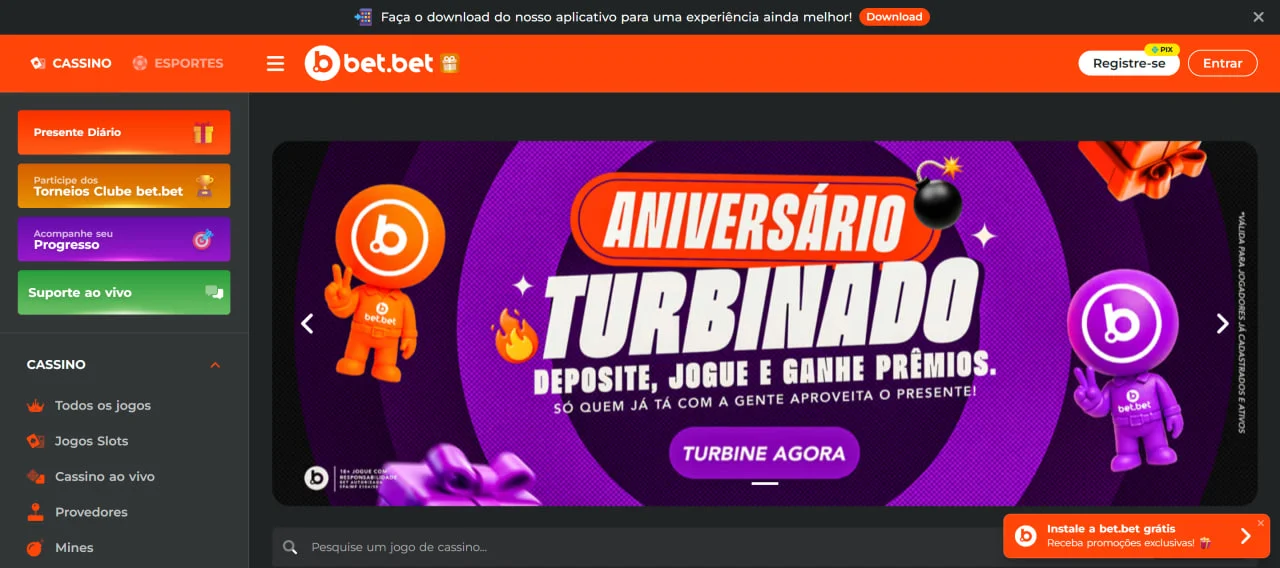 Bet.Bet página inicial