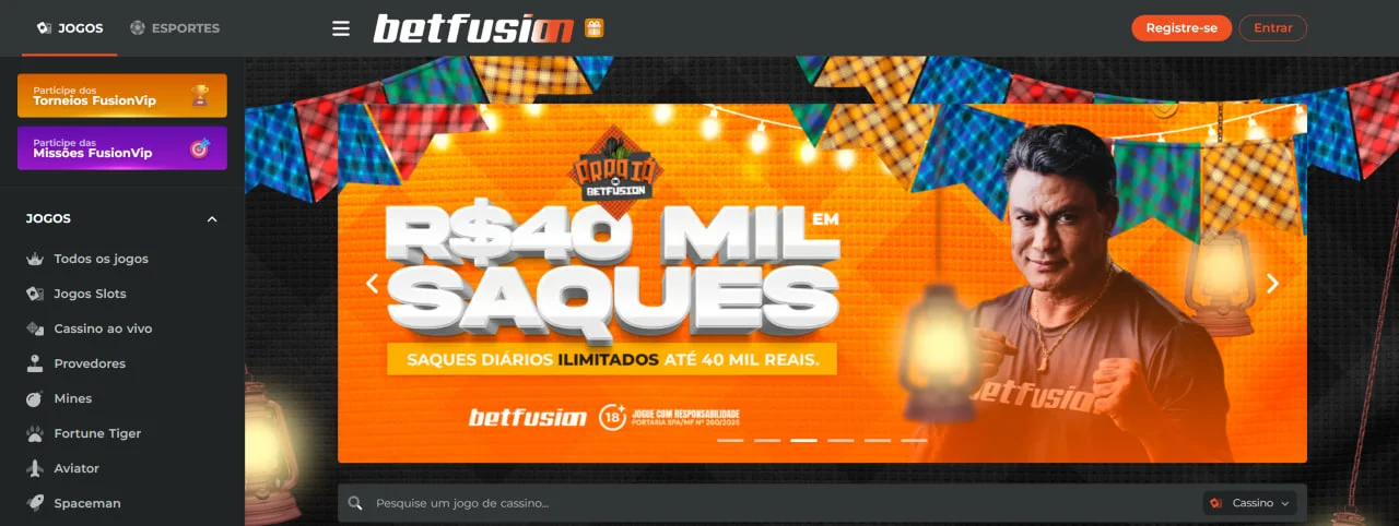 BetFusion página inicial