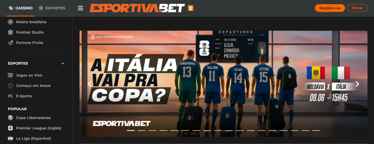 Esportiva Bet página inicial