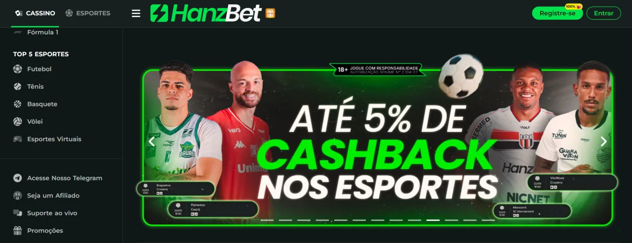 HanzBet página inicial