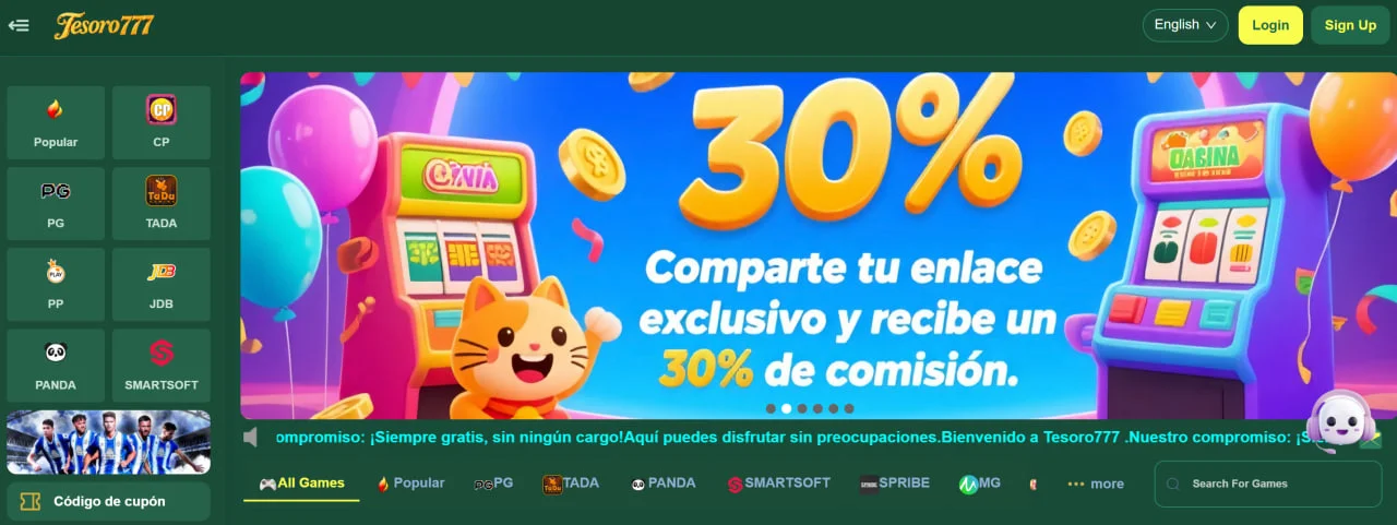Tesoro777 página inicial