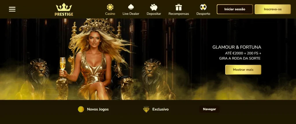 Prestige Casino página inicial