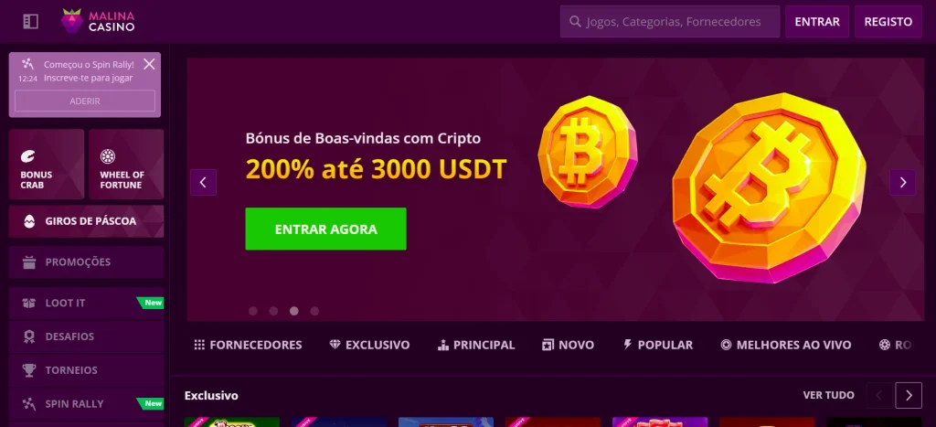 Malina Casino no Brasil: análise da plataforma