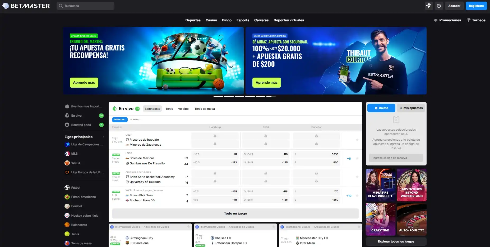 Betmaster pagina principal