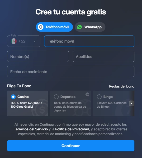 Betmaster registro